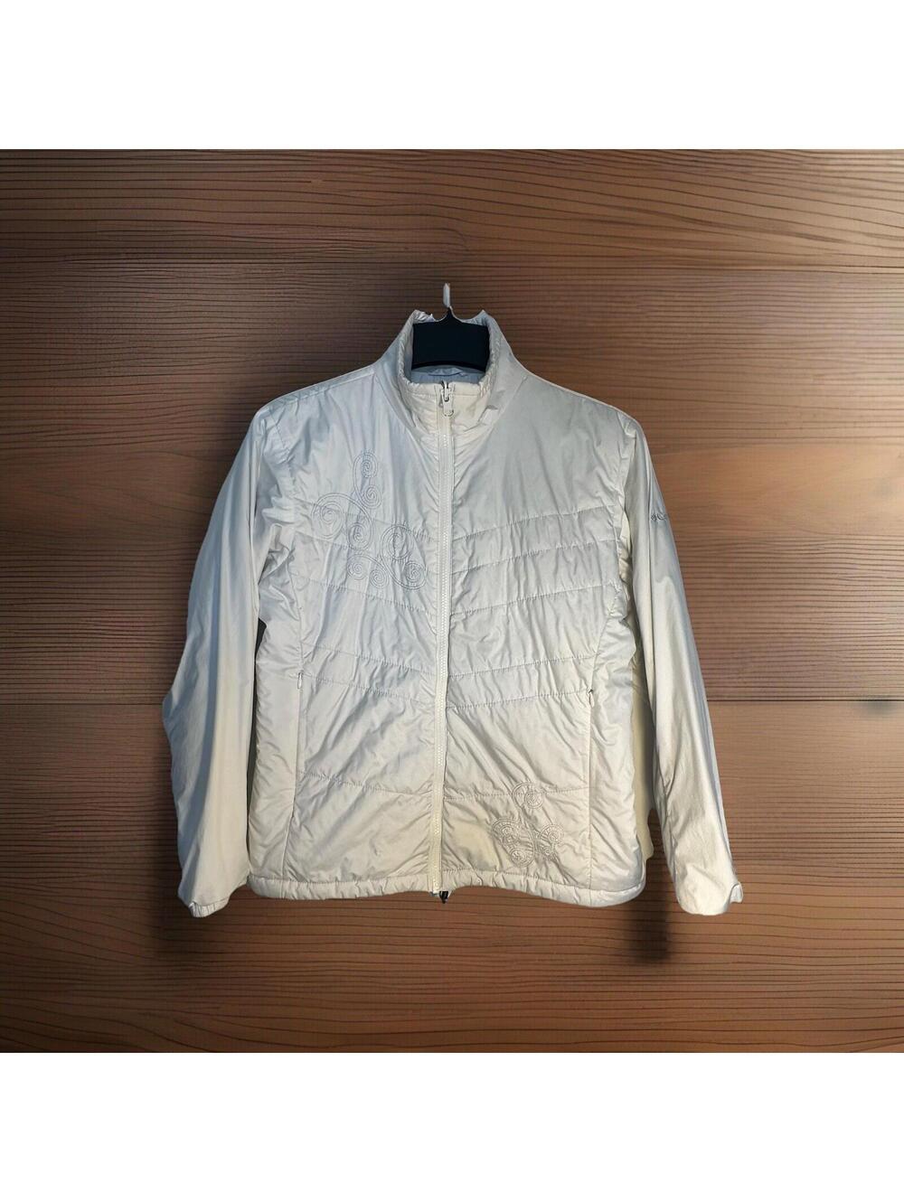 Columbia Sportswear Jacket Womens Off White Interchange Embroidered Sz Medium